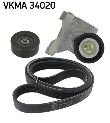 Kit de courroie d'accessoire (Courroie d’alternateur) SKF ref. VKMA 34020
